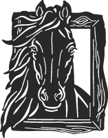 Horse cadre - DXF SVG CDR Cut File, ready to cut for laser Router plasma